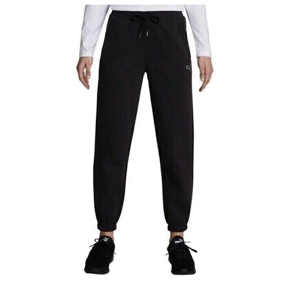 PUMA Ladies' Fleece Jogger (Black, Small) - Picture 1 of 3